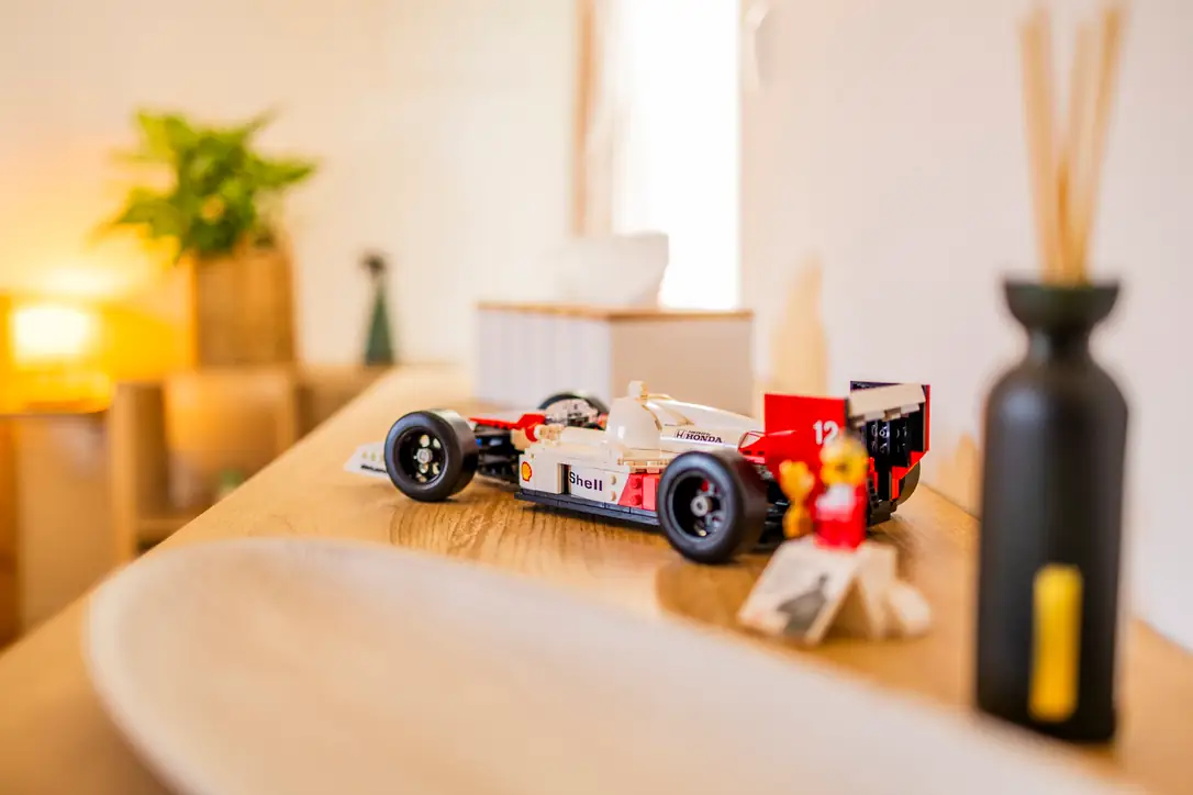 Lego Formula 1 car on the shelf in the shared bedroom, Villa Crossdeira